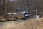 Back up to track speed, Z127 approaches the Munger Rd signals